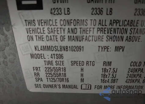 2022 Buick Encore Gx Fwd Select из США, поврежденный, VIN KL4MMDSL8NB102091